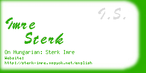 imre sterk business card